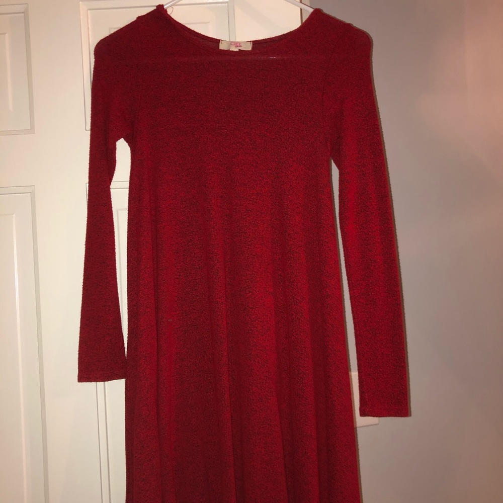 Red winter dress